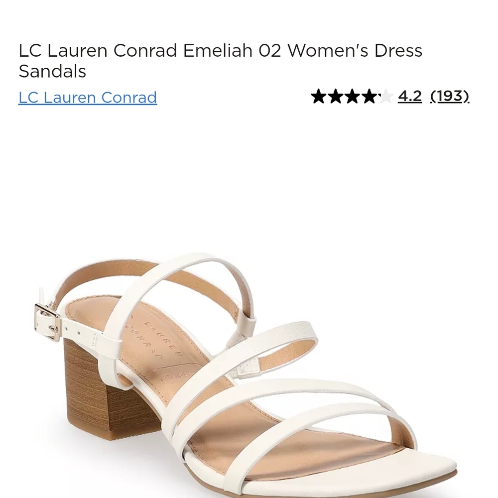 LC Lauren Conrad White Tan Sandals Chic Design